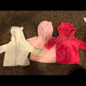 3 pack baby girl soft jackets! Size 3 months!